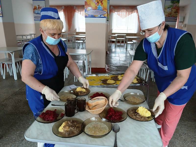 Проверка санитарного состояния обеденного зала_